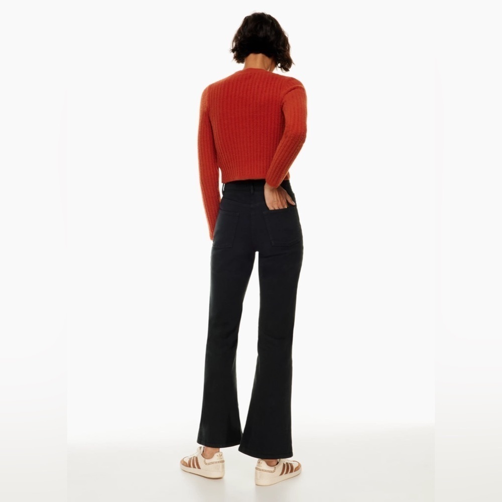 Aritzia Wilfred Free Twostep Pant High-Rise Flared Black Denim Women’s 0 70s - Picture 5 of 13